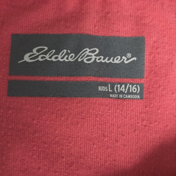 Eddie Bauer Shirt Kids Large 14/16 Pink Rainbow Graphic Short Sleeve Tee Top - Picture 10 of 11
